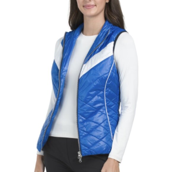 *NWT*Lohla Sport Popular Vest Riviera Blue Retail $260 Quilted  Zip, Size XS - Picture 1 of 9